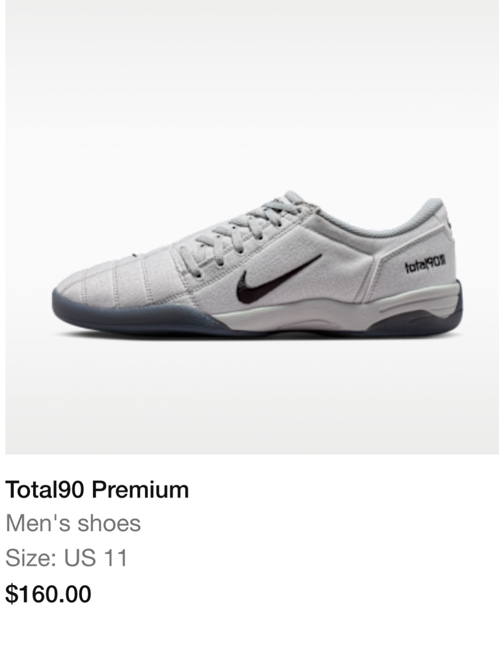 Men’s Nike Total90 Premium - Light Gray/Black/Red